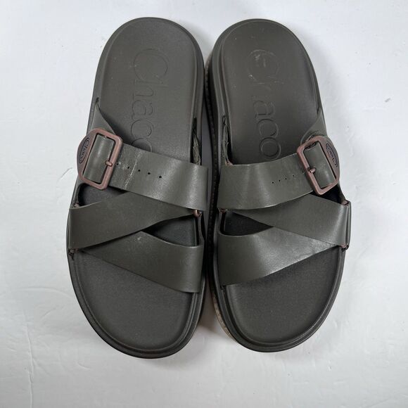 Chaco Townes Olive Green Buckle Strap Sandals Women's Size 9 - Picture 6 of 8